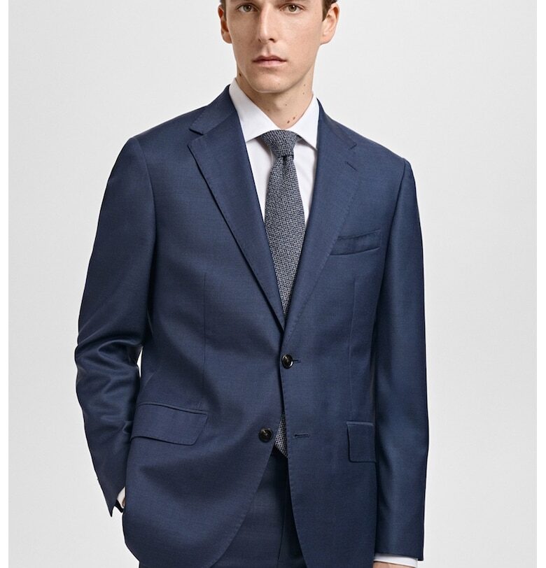 Вълнено слим сако Mango