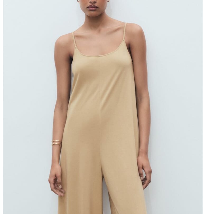 Гащеризон с лен и овално деколте Mango