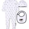Гащеризон тип ританки - шапка и лигавник - 3 части KARL LAGERFELD KIDS