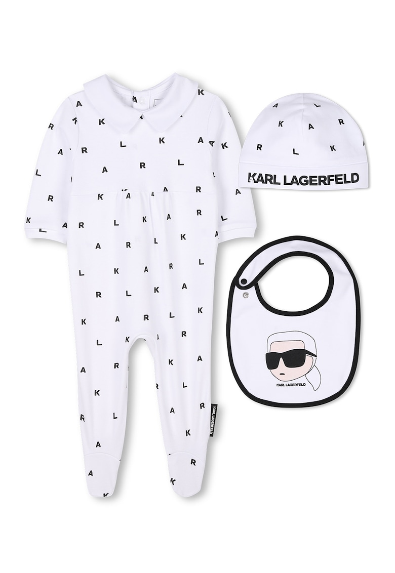 Гащеризон тип ританки - шапка и лигавник - 3 части KARL LAGERFELD KIDS