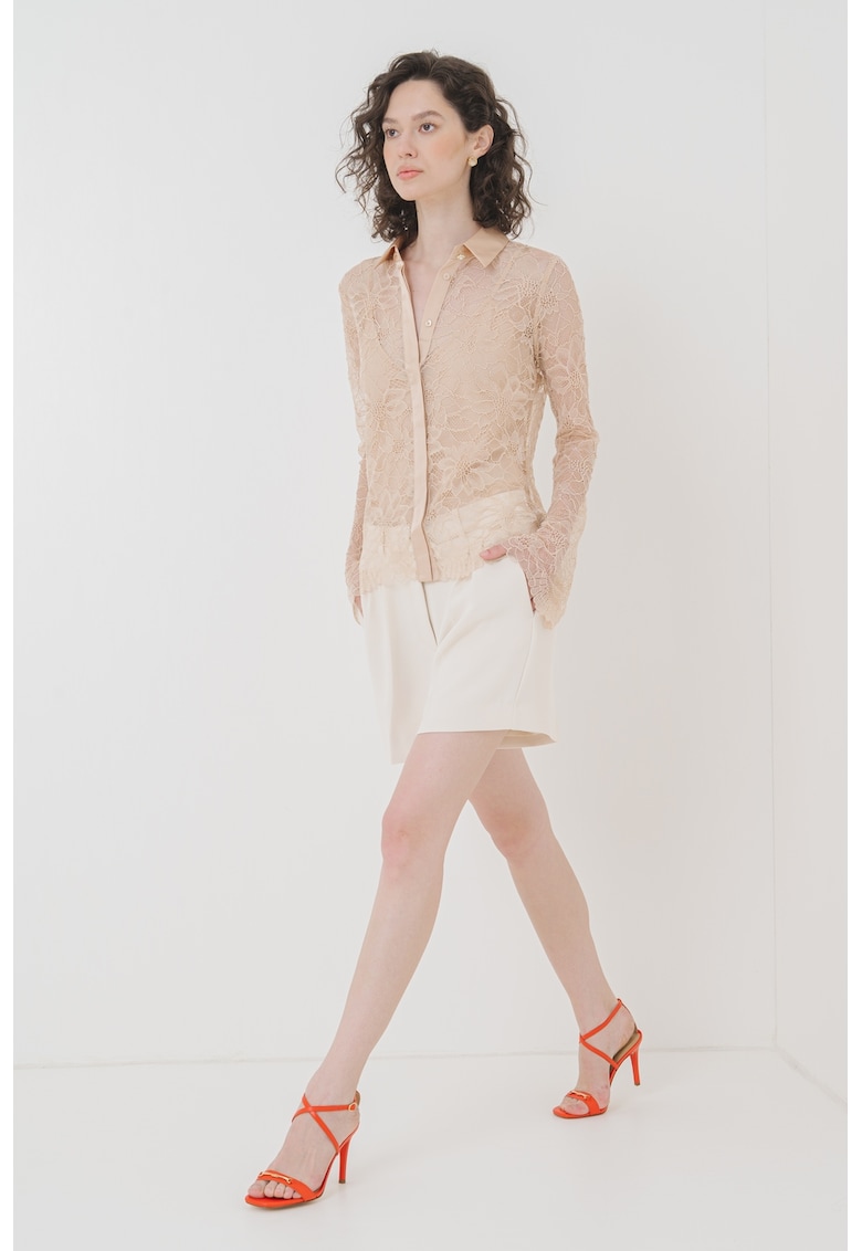 Дантелена риза с дълги ръкави GUESS