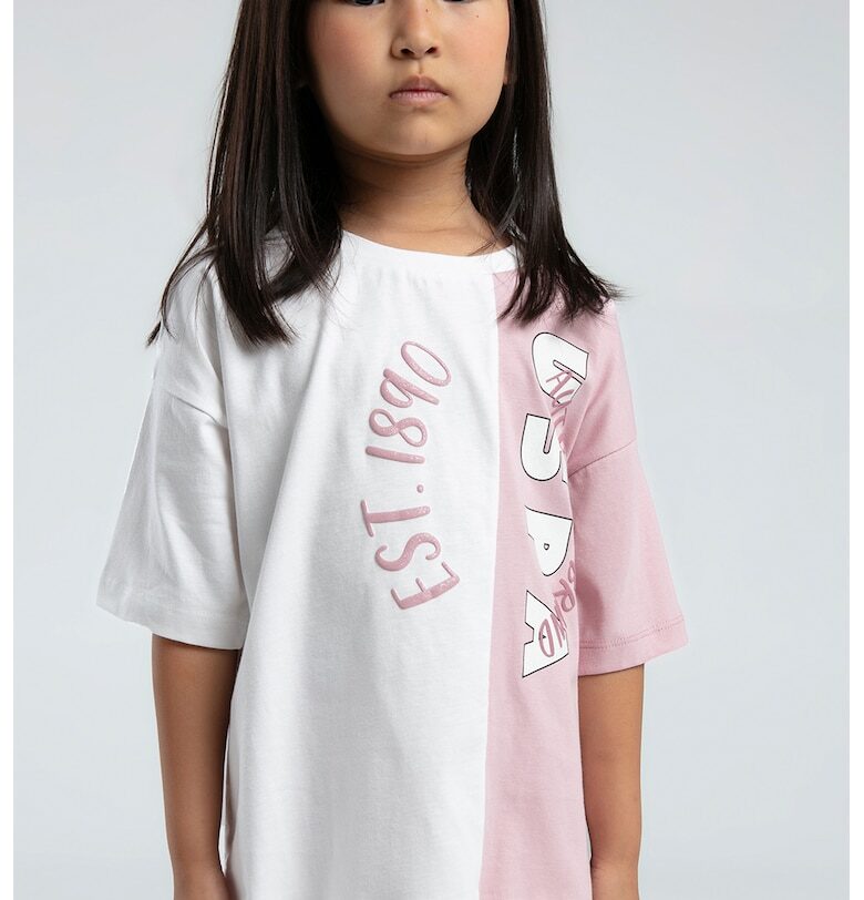 Двуцветен къс спортен екип от памук US Polo Assn