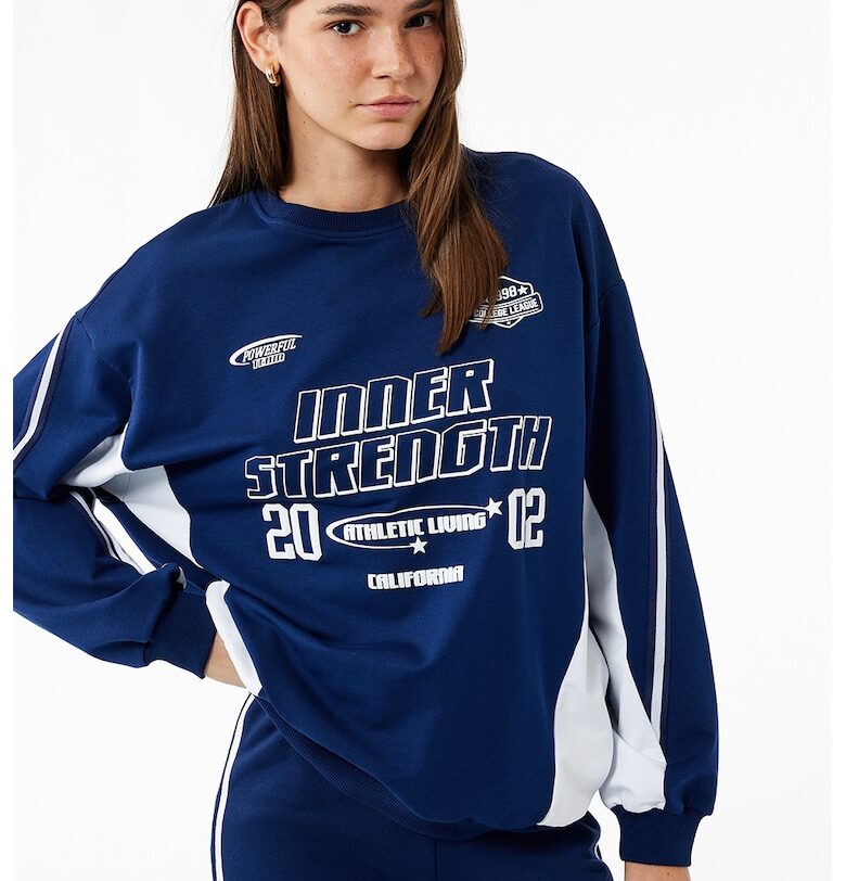 Десениран суитшърт с паднали ръкави KOTON