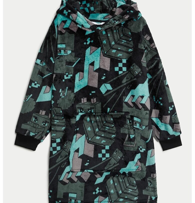 Десениран халат с качулка Marks  Spencer