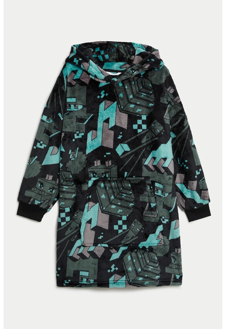 Десениран халат с качулка Marks  Spencer