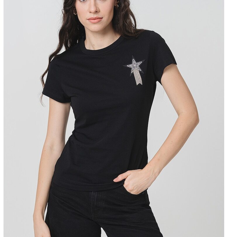 Десенирана памучна тениска BOSS