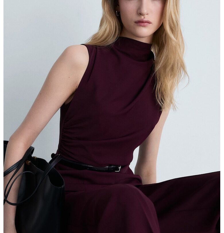 Дълъг гащеризон с колан Mango