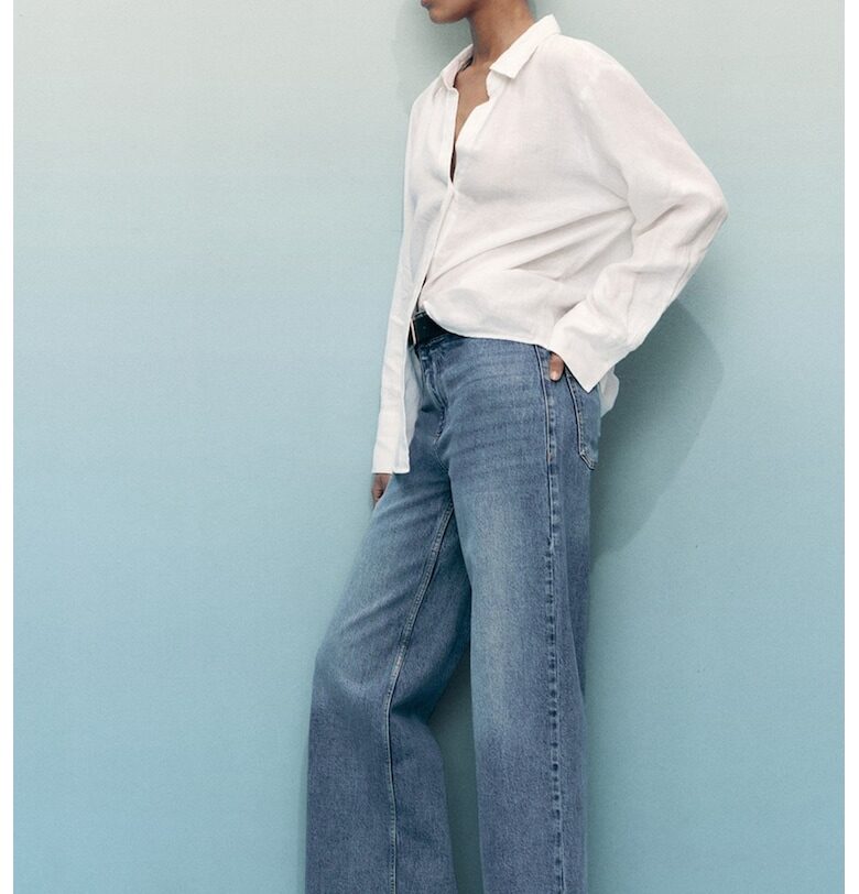 Дънки Catherin с широк крачол Mango