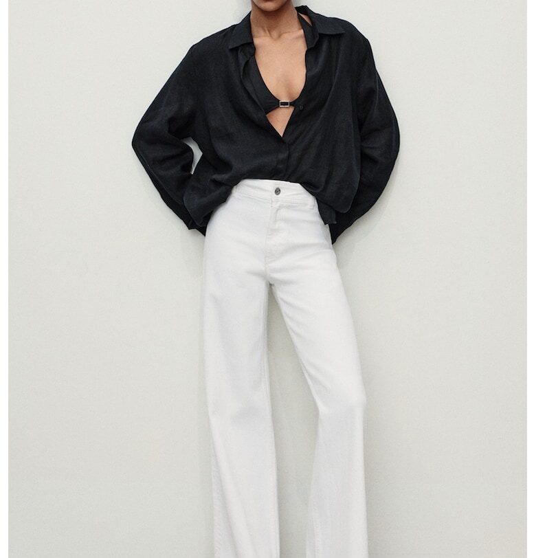 Дънки Catherin с широк крачол Mango