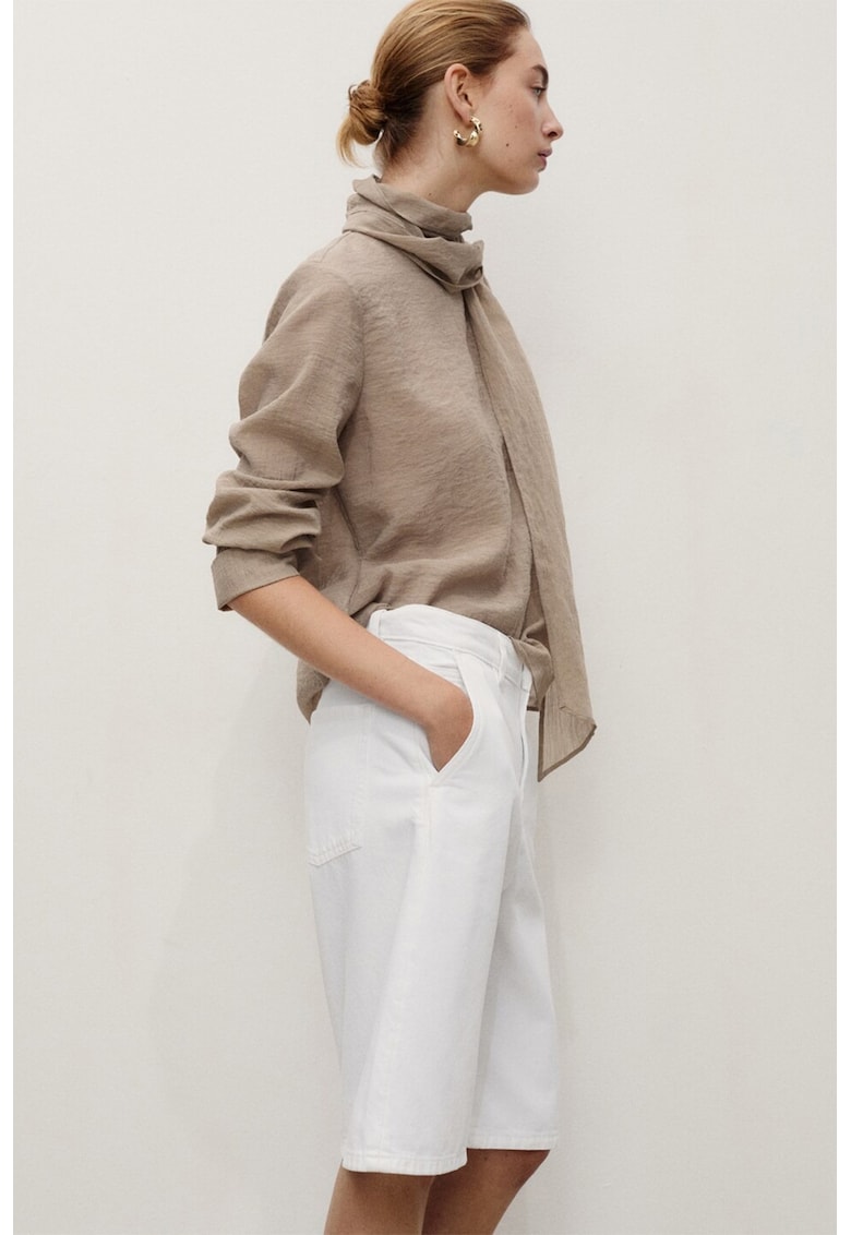 Дънки капри с широк крачол Mango