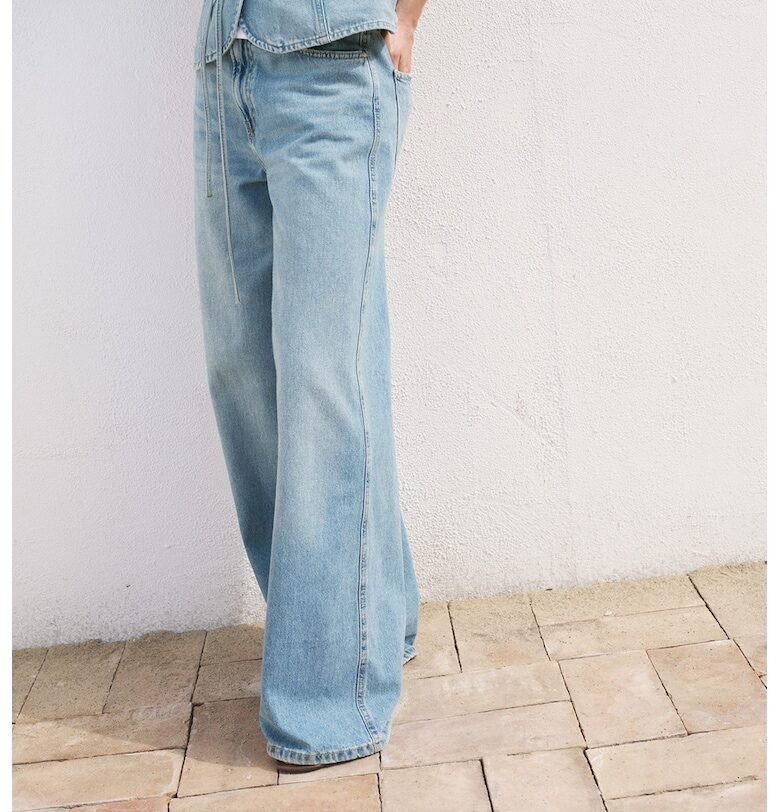 Дънки с висока талия Mango