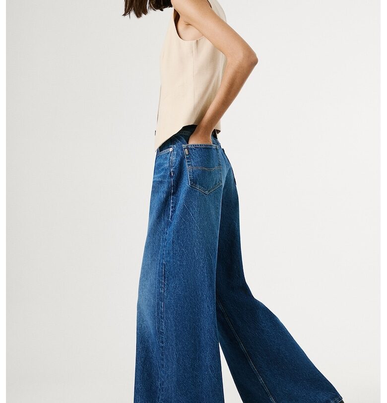 Дънки с висока талия и широк крачол Pepe Jeans London