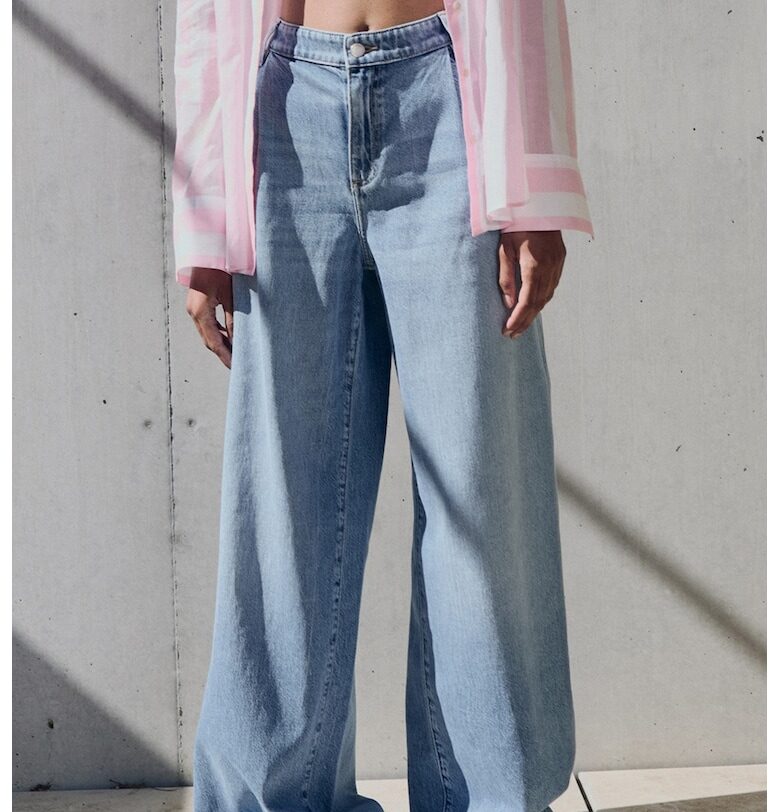 Дънки с широк крачол Mango