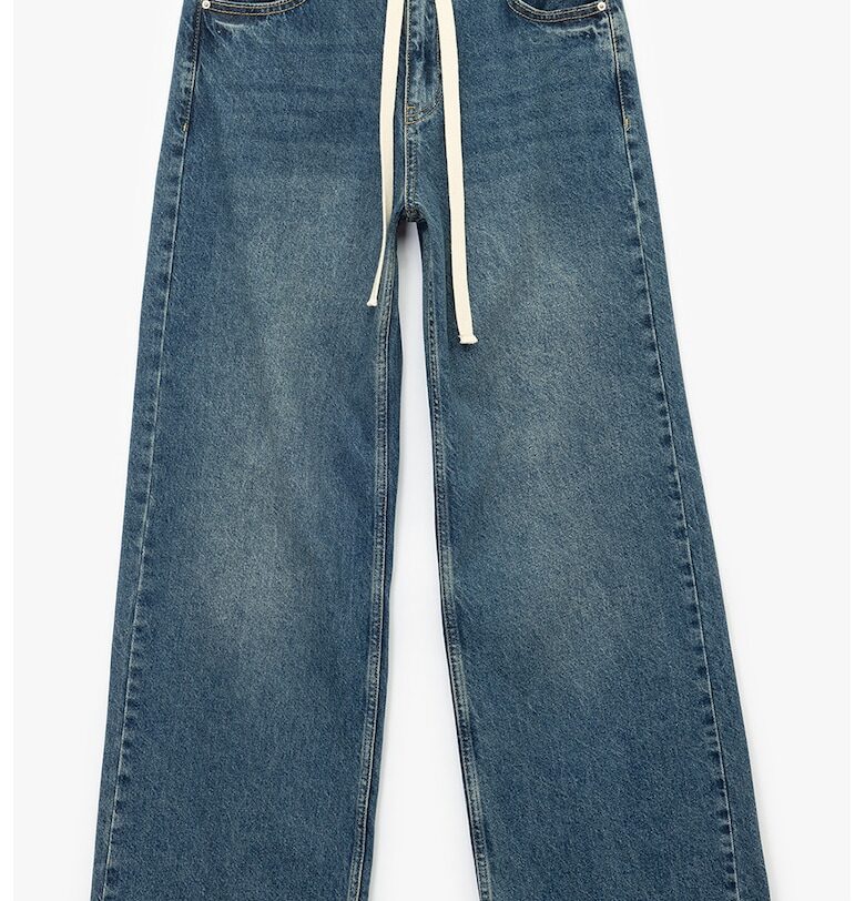 Дънки с широк крачол и връзка KOTON