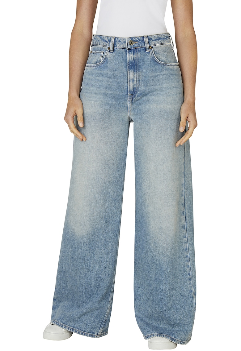 Дънки с широк крачол и захабен ефект Pepe Jeans London
