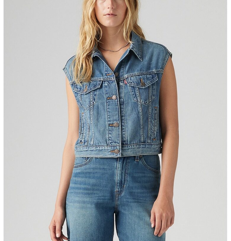 Дънков елек с джобове с капачета Levis