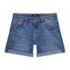 Дънков къс панталон с декоративни камъни GUESS KIDS
