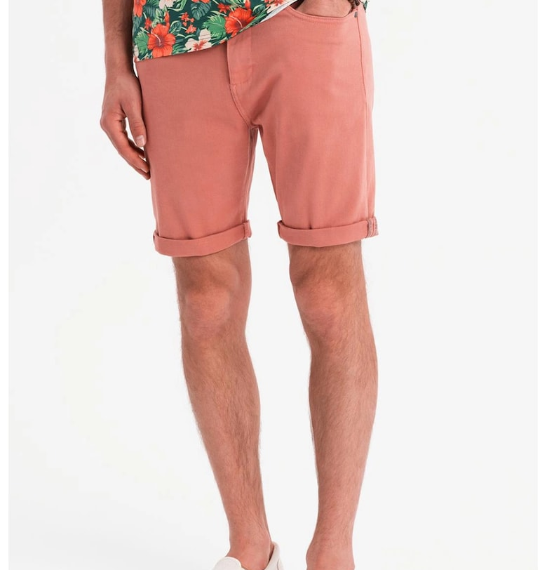 Дънков къс панталон със средновисока талия OMBRE