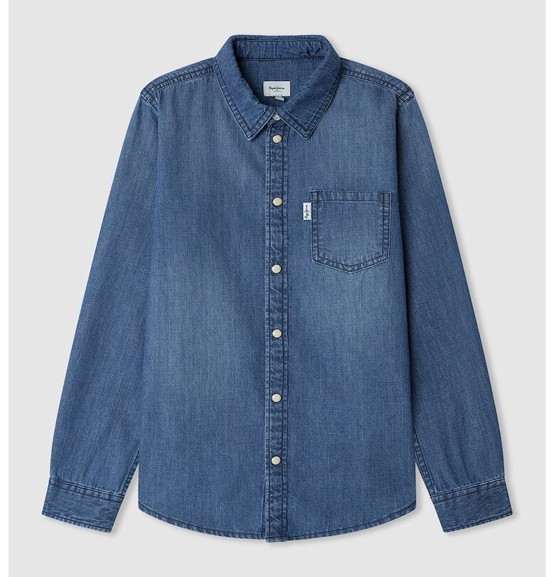 Дънкова риза с джоб на гърдите Pepe Jeans London