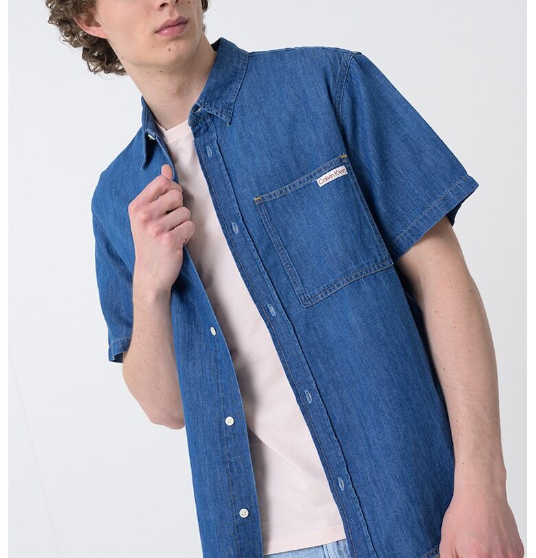 Дънкова риза с къси ръкави CALVIN KLEIN JEANS
