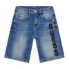 Дънкови бермуди с бродирано лого GUESS KIDS