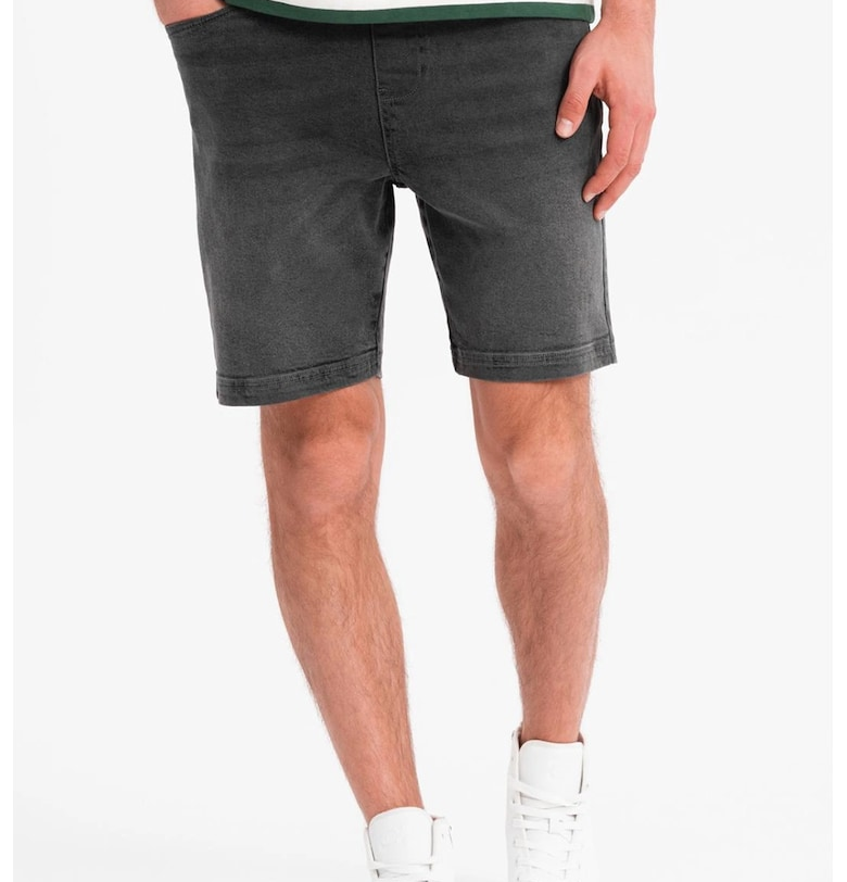 Дънкови бермуди с регулируема талия OMBRE