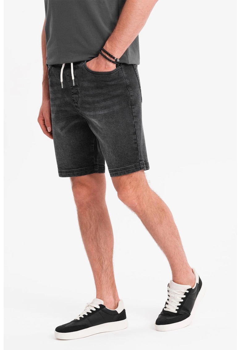 Дънкови бермуди с регулируема талия OMBRE