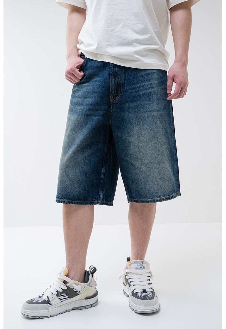 Дънкови бермуди с широк крачол HUGO