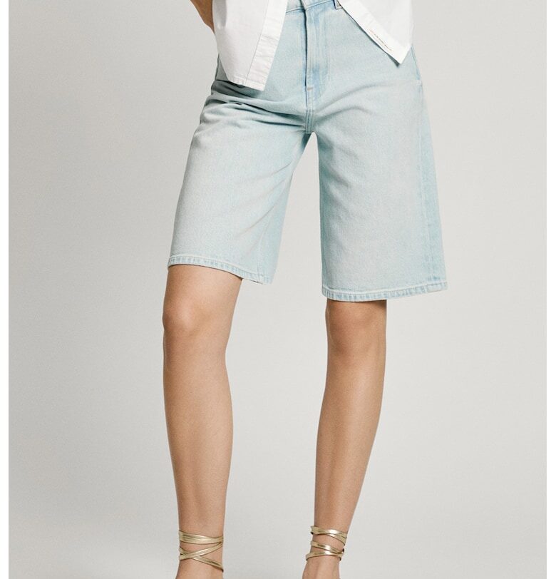 Дънкови бермуди със средна талия Pepe Jeans London