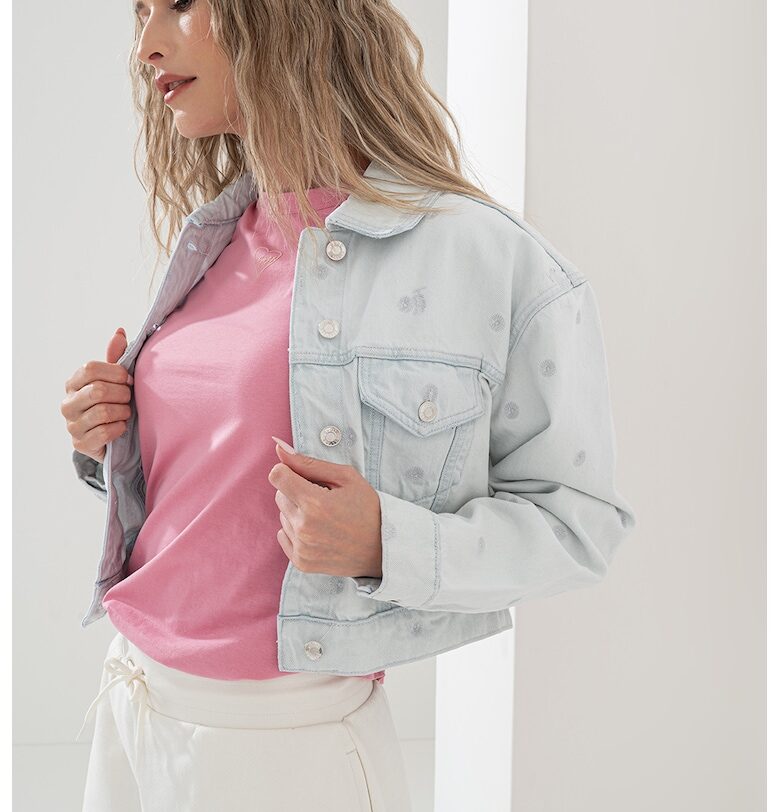 Дънково яке Galatea със захабен ефект HUGO