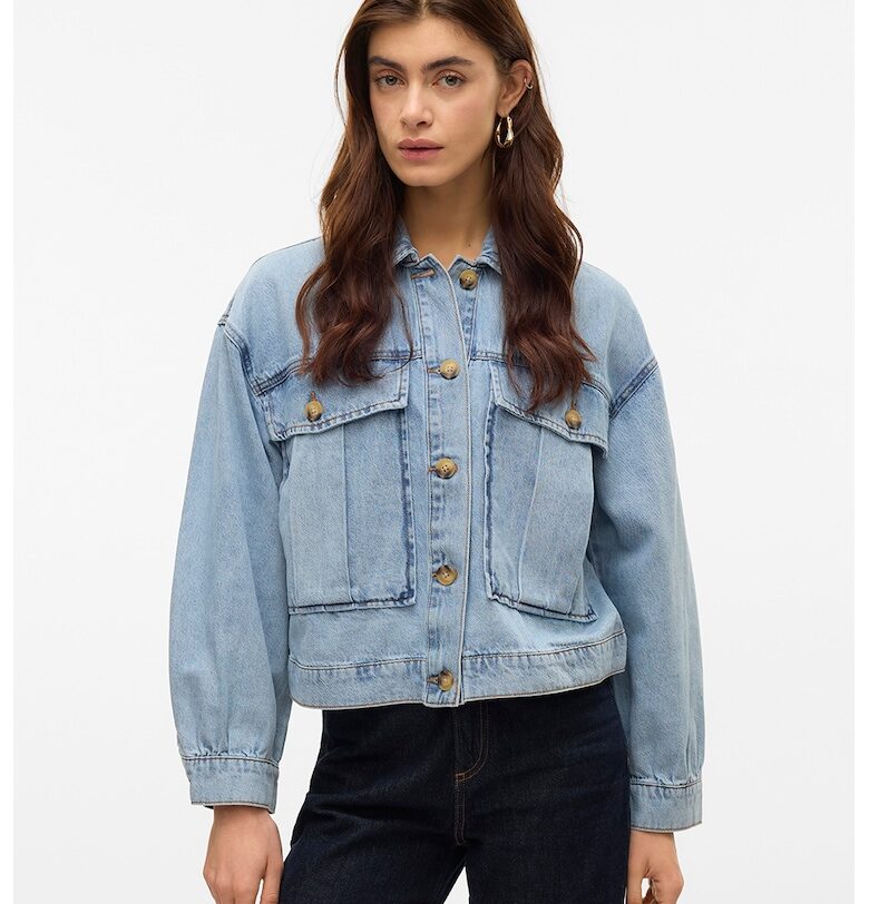 Дънково яке с бухнали ръкави Vero Moda