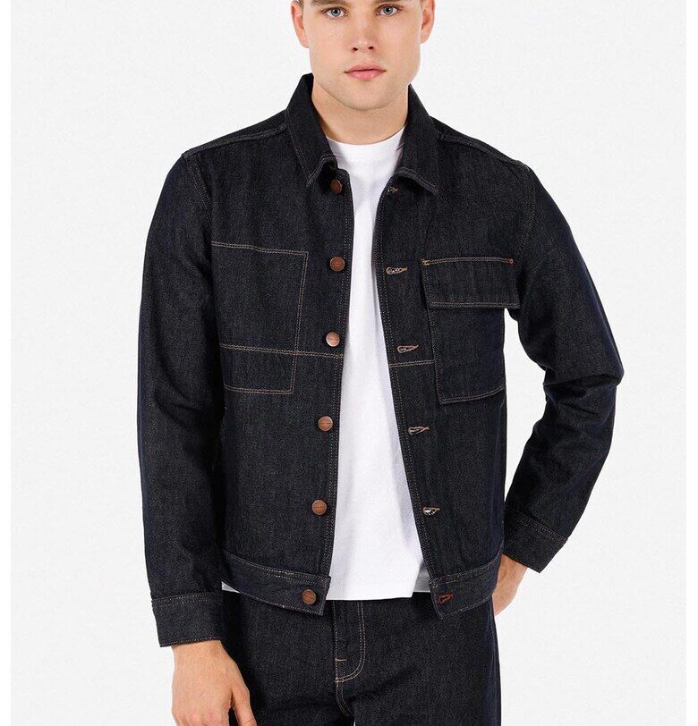 Дънково яке с класическа яка и копчета COLINS