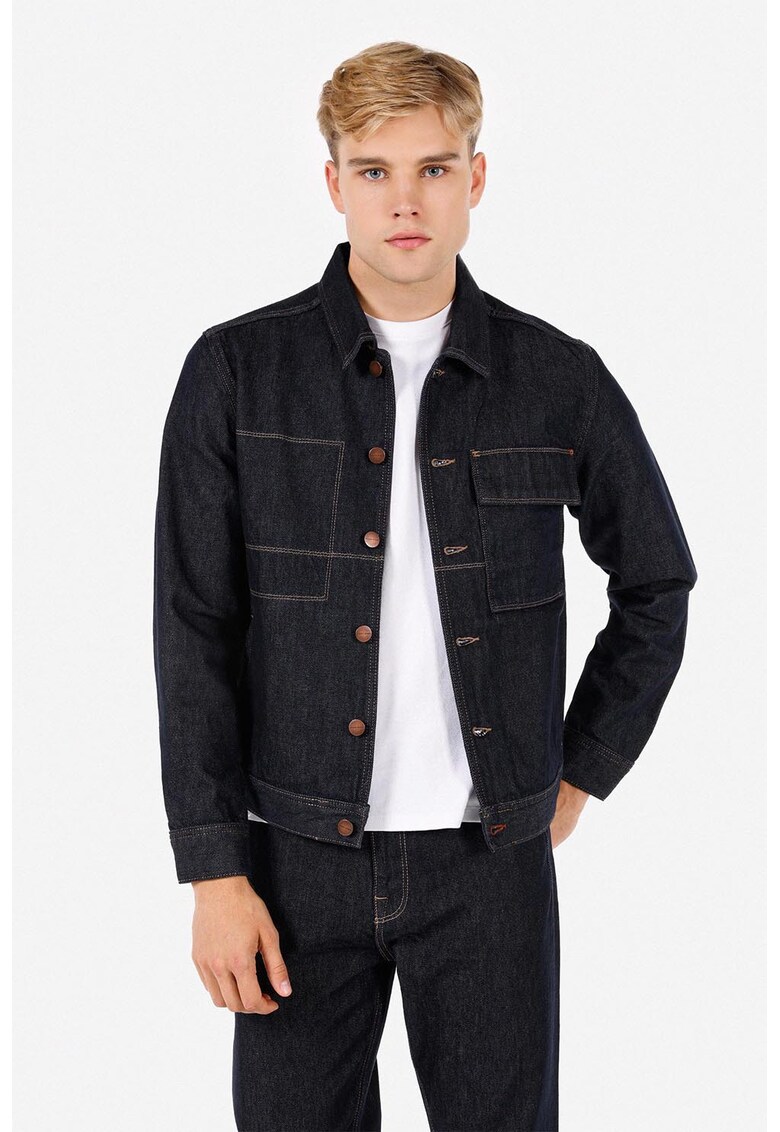 Дънково яке с класическа яка и копчета COLINS