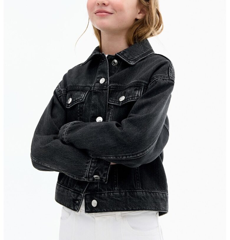 Дънково яке със стандартна кройка Mango