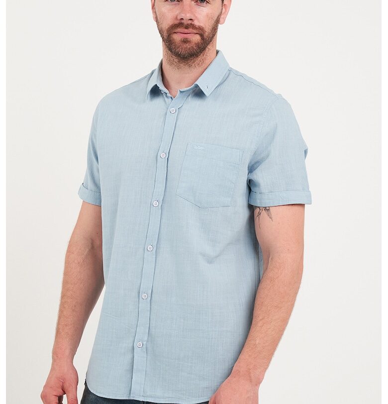 Едноцветна памучна риза Lee Cooper