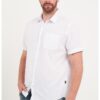 Едноцветна памучна риза с къси ръкави Lee Cooper