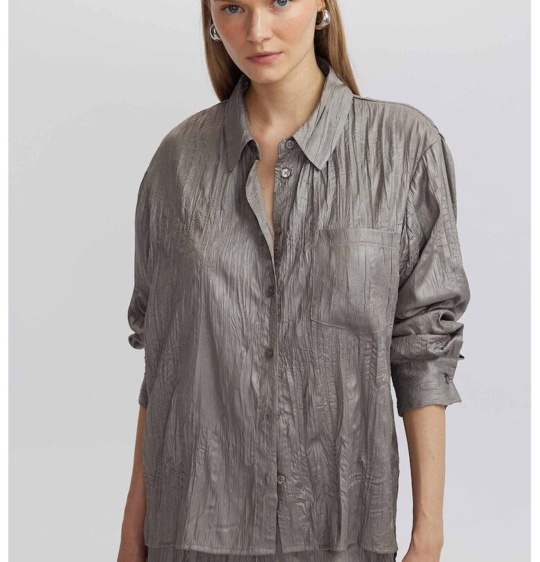 Едноцветна риза с джоб на гърдите Ipekyol