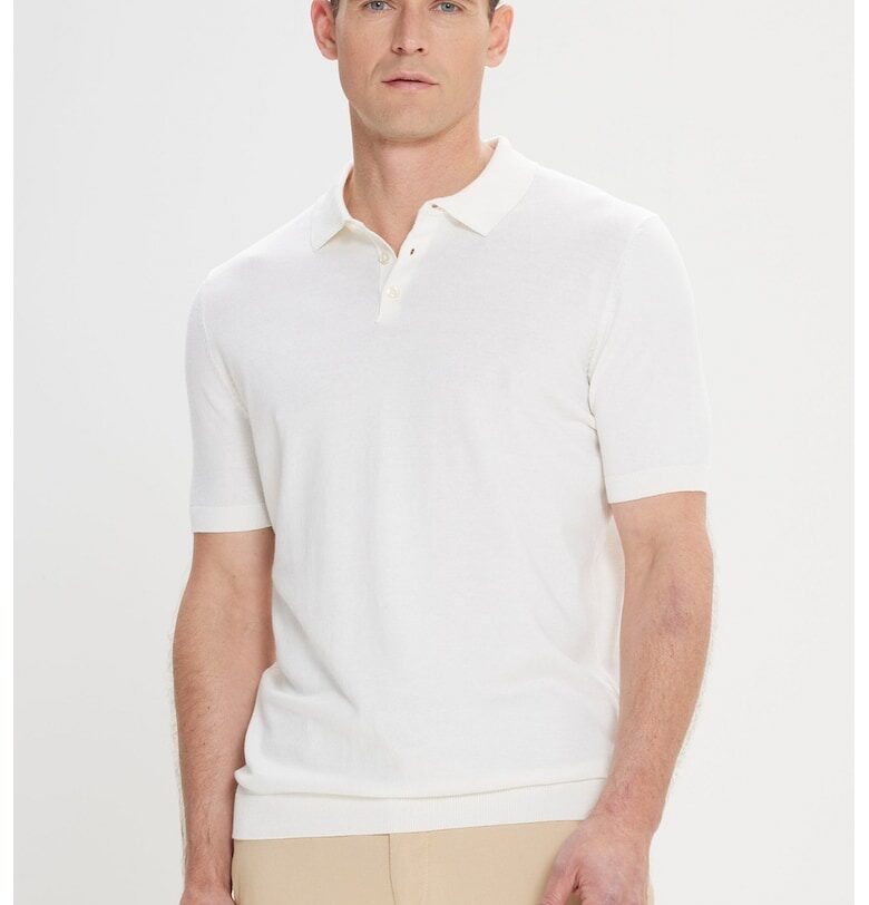 Едноцветна тениска с яка ACCo