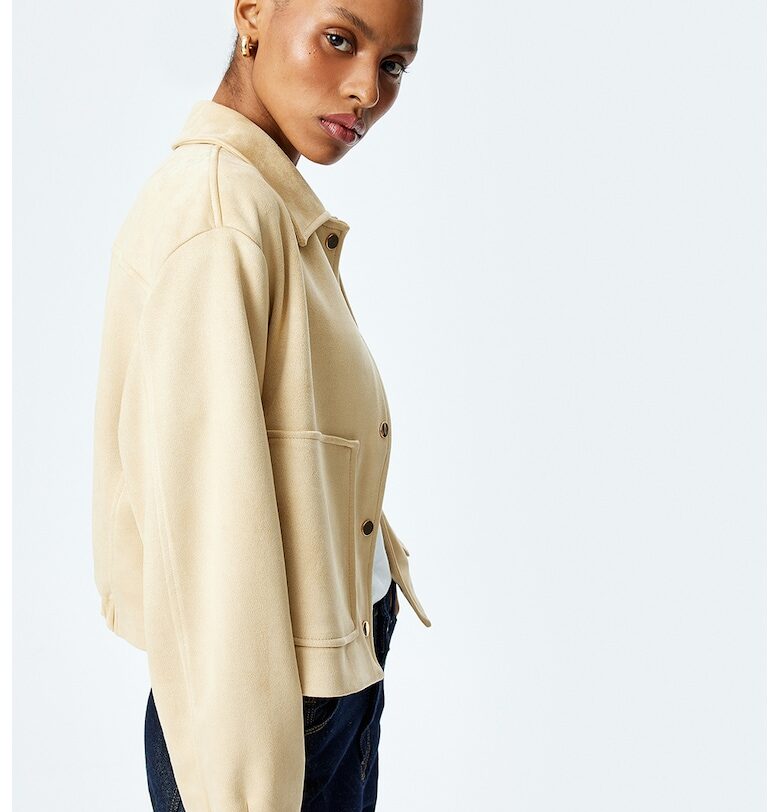 Едноцветно яке с капси KOTON