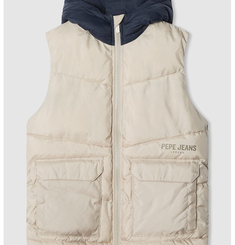 Елек с качулка и лого Pepe Jeans London