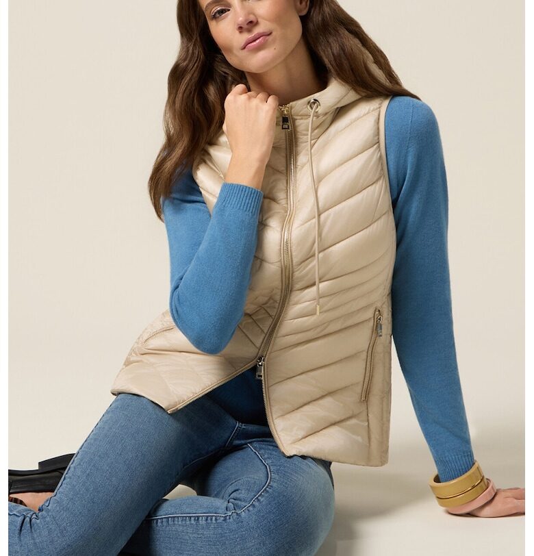 Елек с цип и качулка Oltre