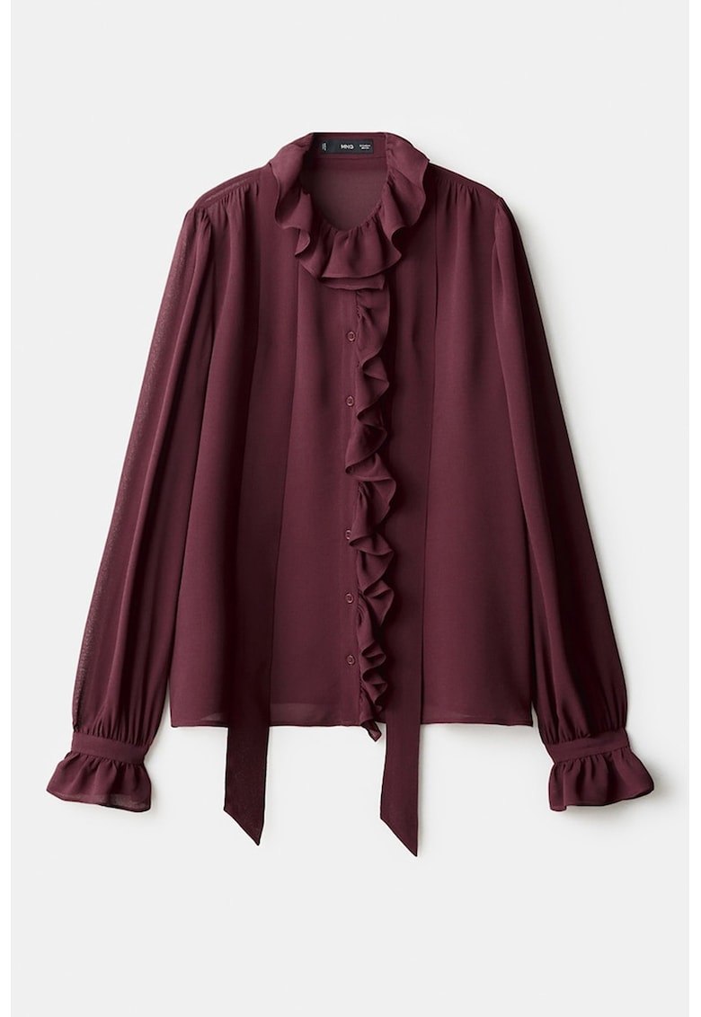 Ефирна блуза с набирания Mango