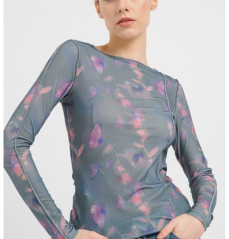 Ефирна десенирана блуза Deuphine HUGO