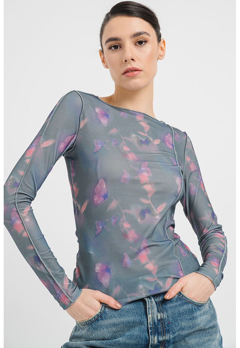 Ефирна десенирана блуза Deuphine HUGO