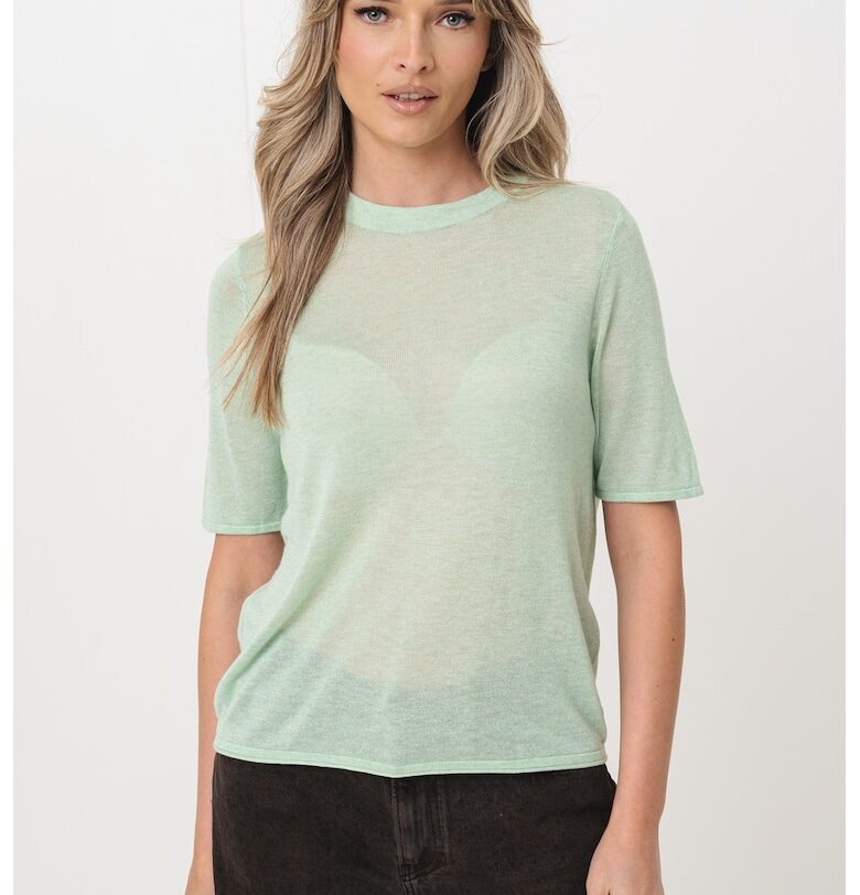 Ефирна тениска с лен Vila