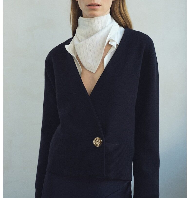 Застъпена къса жилетка Mango