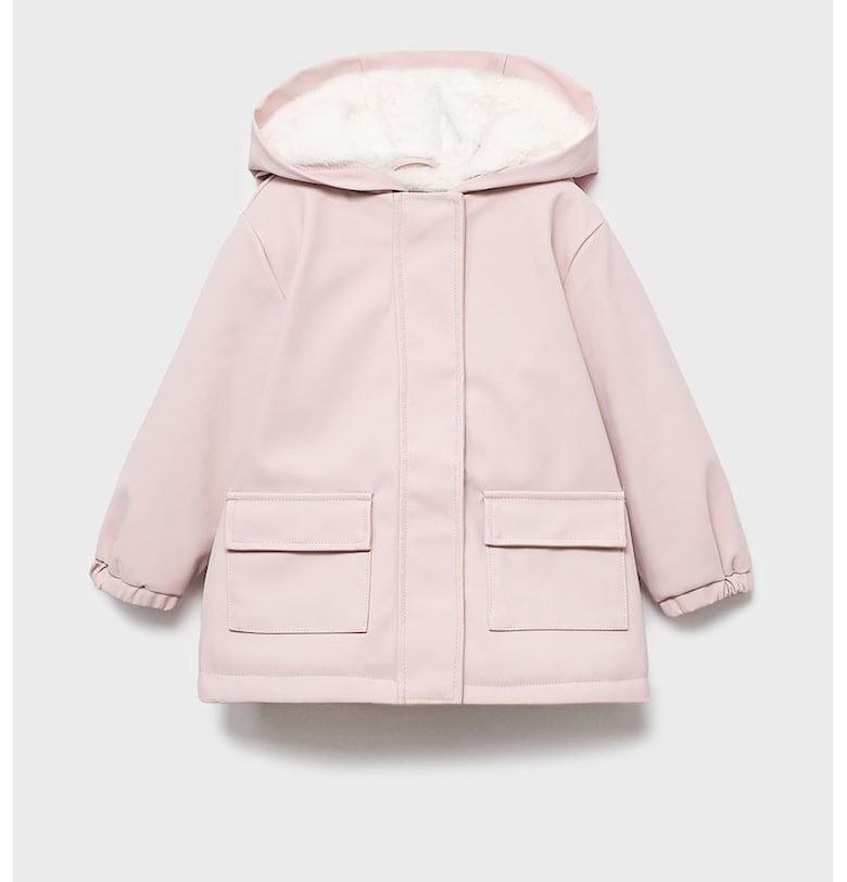 Зимно яке с качулка и мъхеста вата Mango