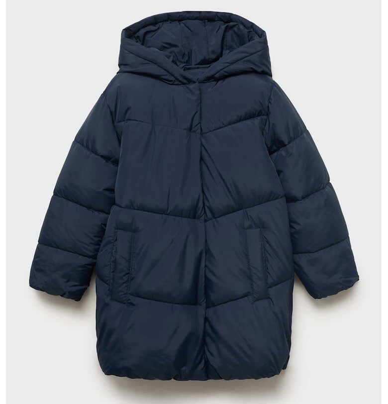 Капитонирано зимно яке с вътрешен етикет за името Mango