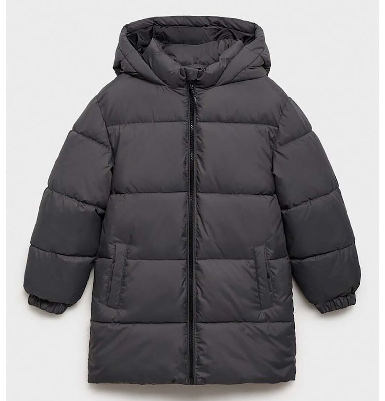 Капитонирано зимно яке с качулка Mango