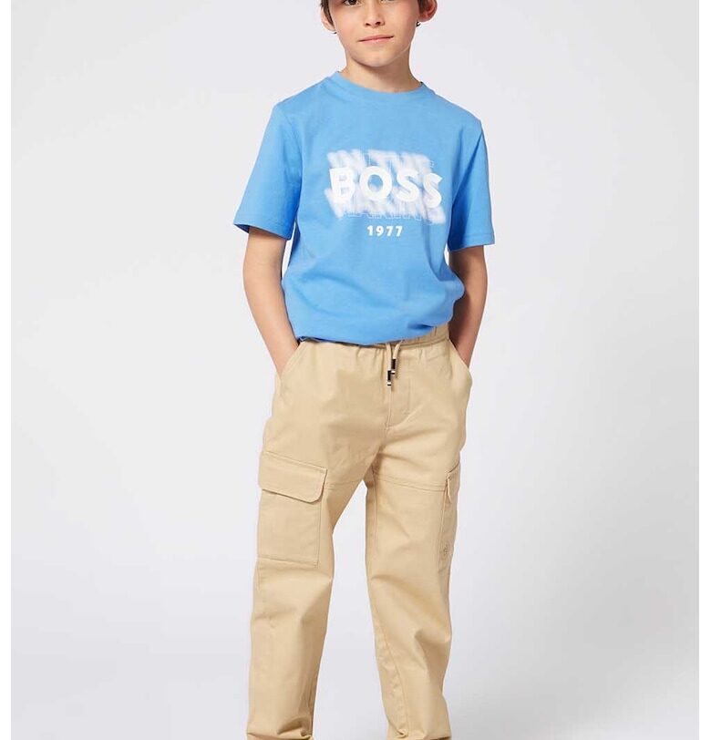 Карго панталон с регулираща се талия BOSS Kidswear